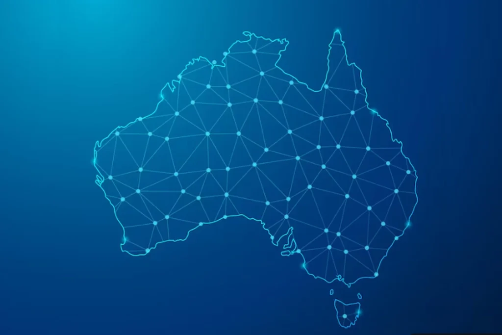 image of a map of australia